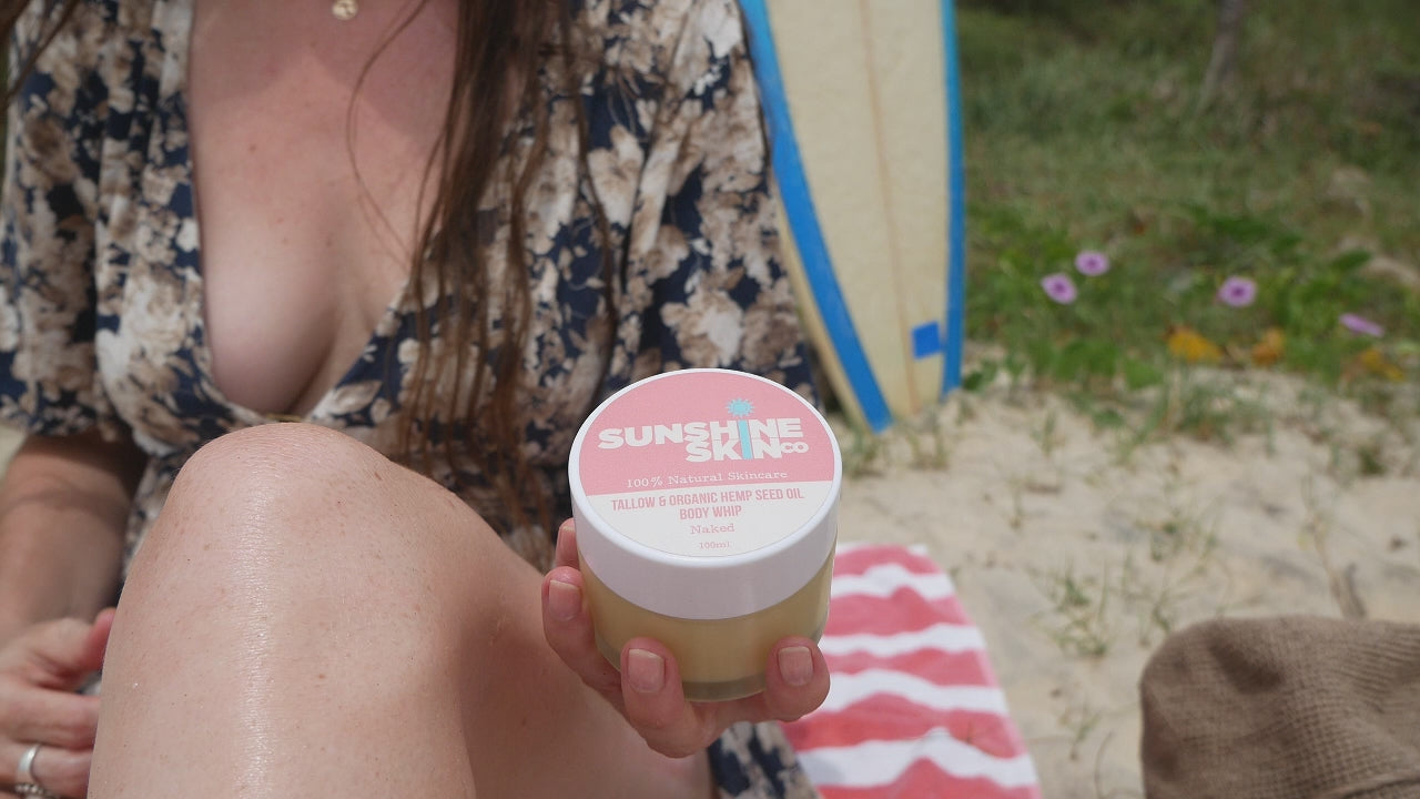 Load video: 100% Natural Skincare Using Beef Tallow - Sunshine Skin Co.